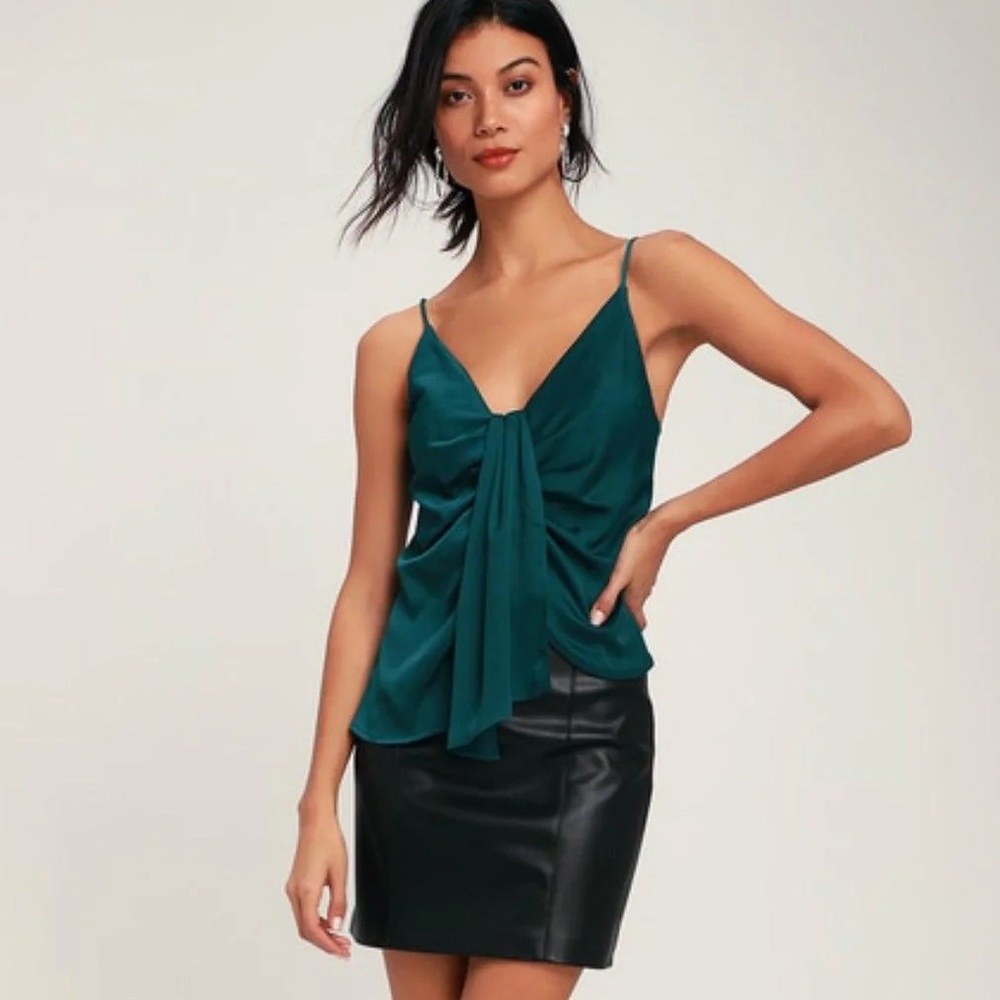 ASTR the Label Gina Top Sz S - Teal Blue